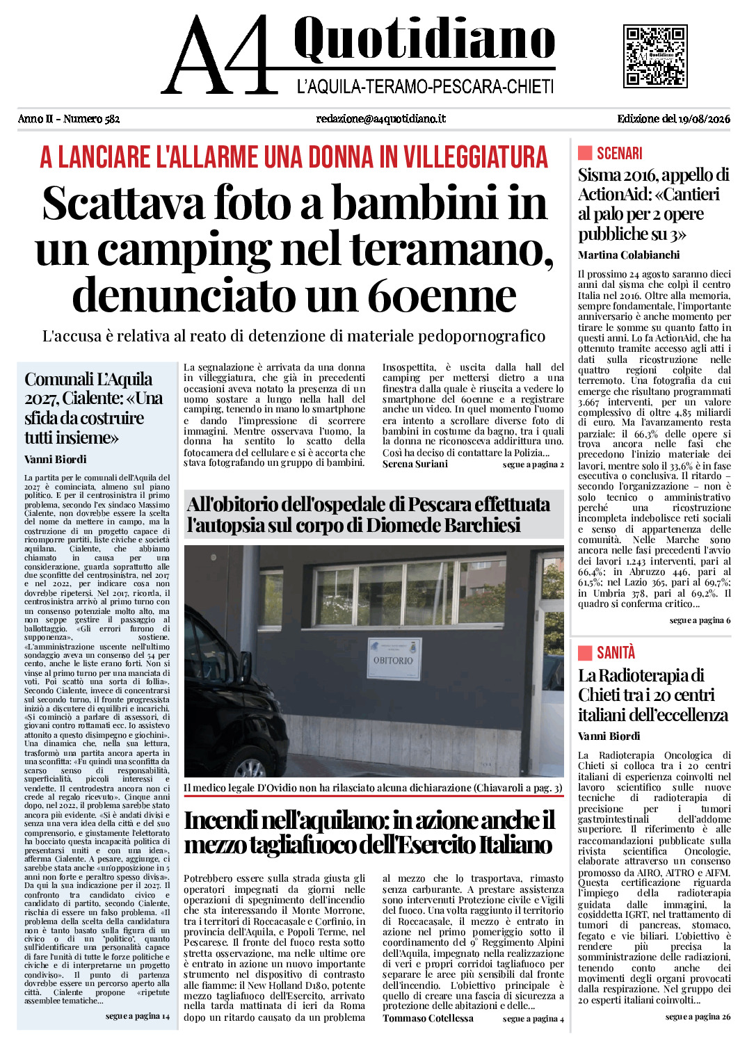 ANNO II - NUMERO 582 - Edizione del 19/08/2026