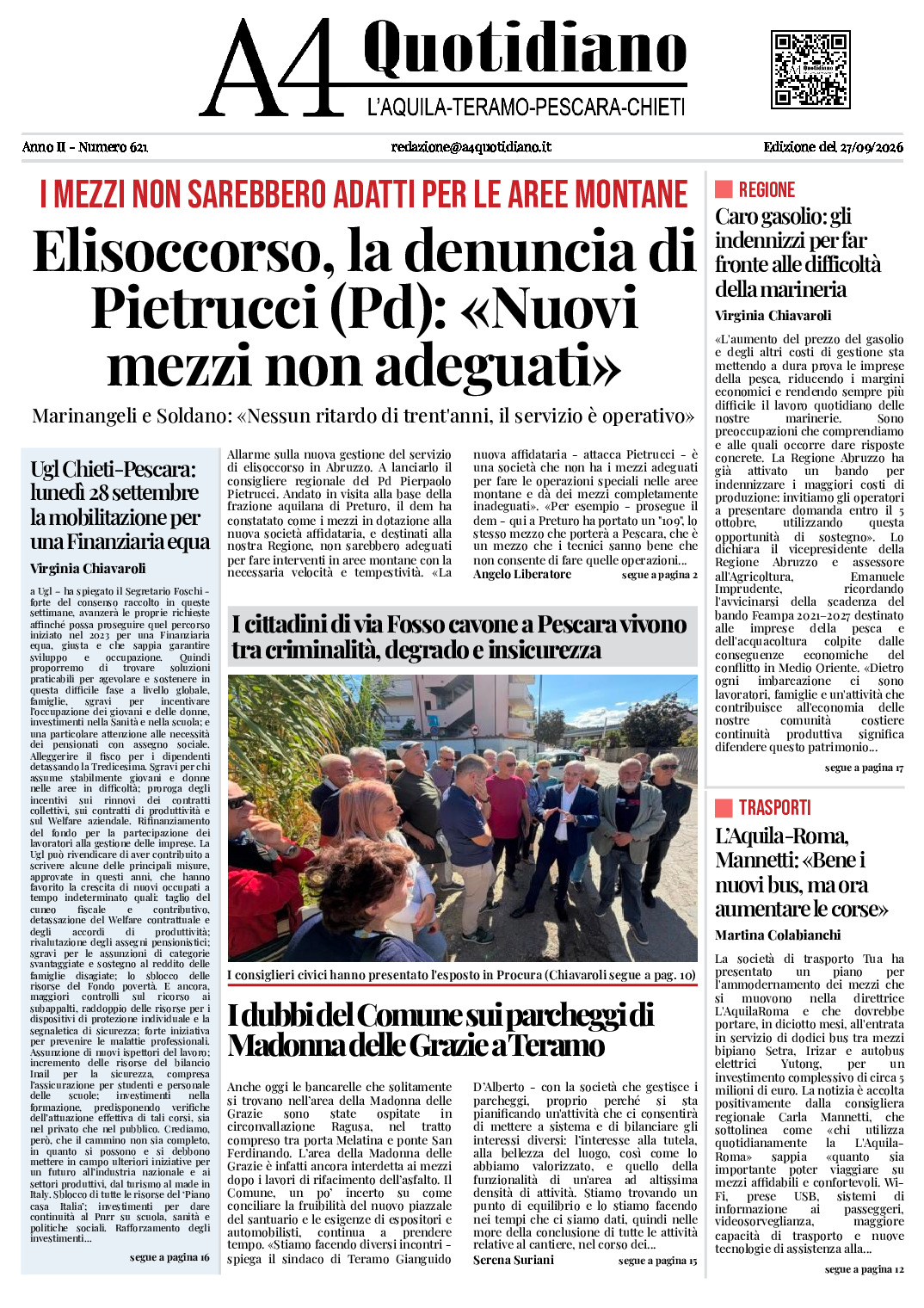 ANNO II - NUMERO 621 - Edizione del 27/09/2026