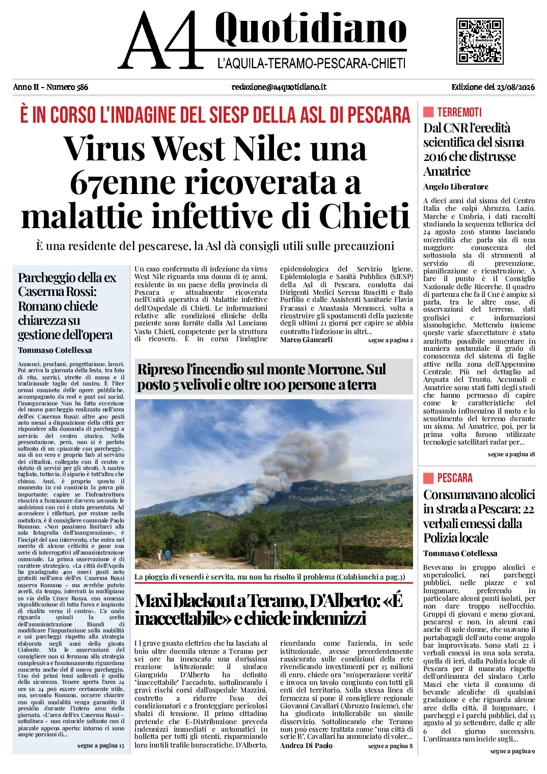 ANNO II - NUMERO 586 - Edizione del 23/08/2026