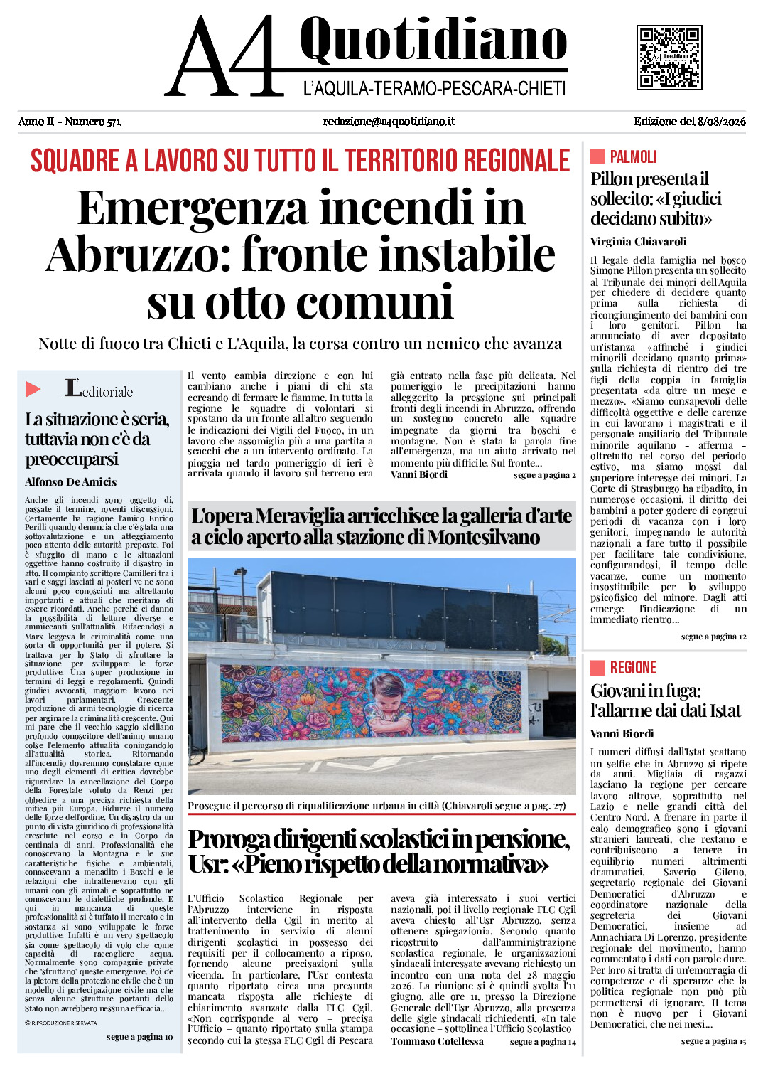 ANNO II - NUMERO 571 - Edizione del 8/08/2026