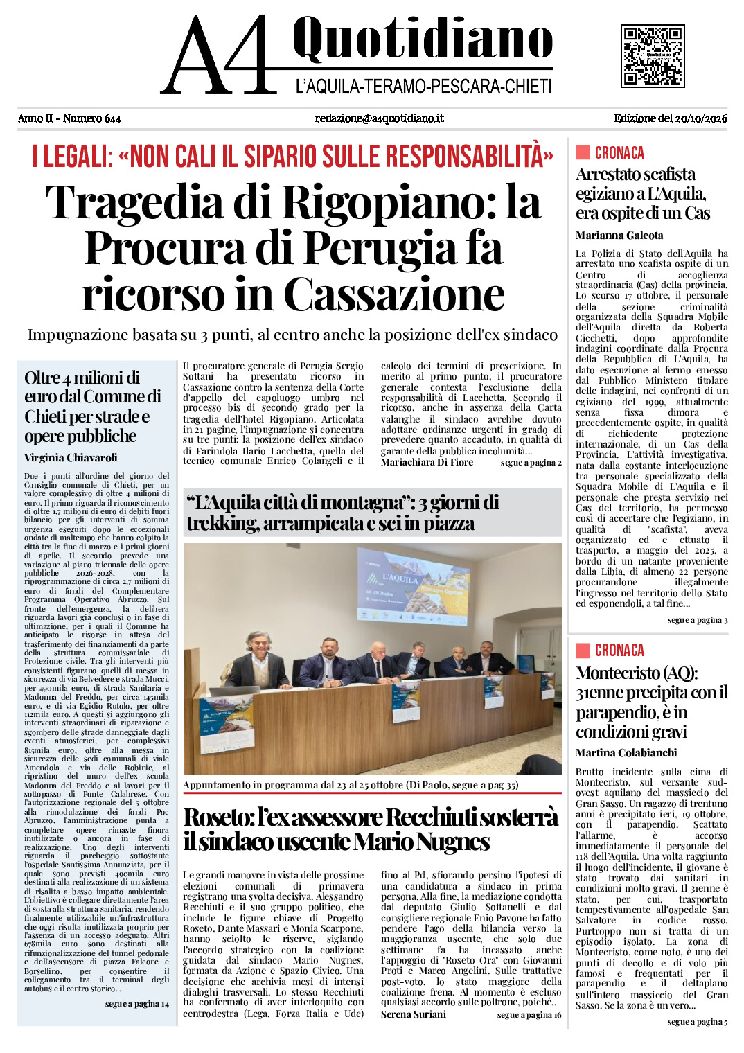 ANNO II - NUMERO 644 - Edizione del 20/10/2026