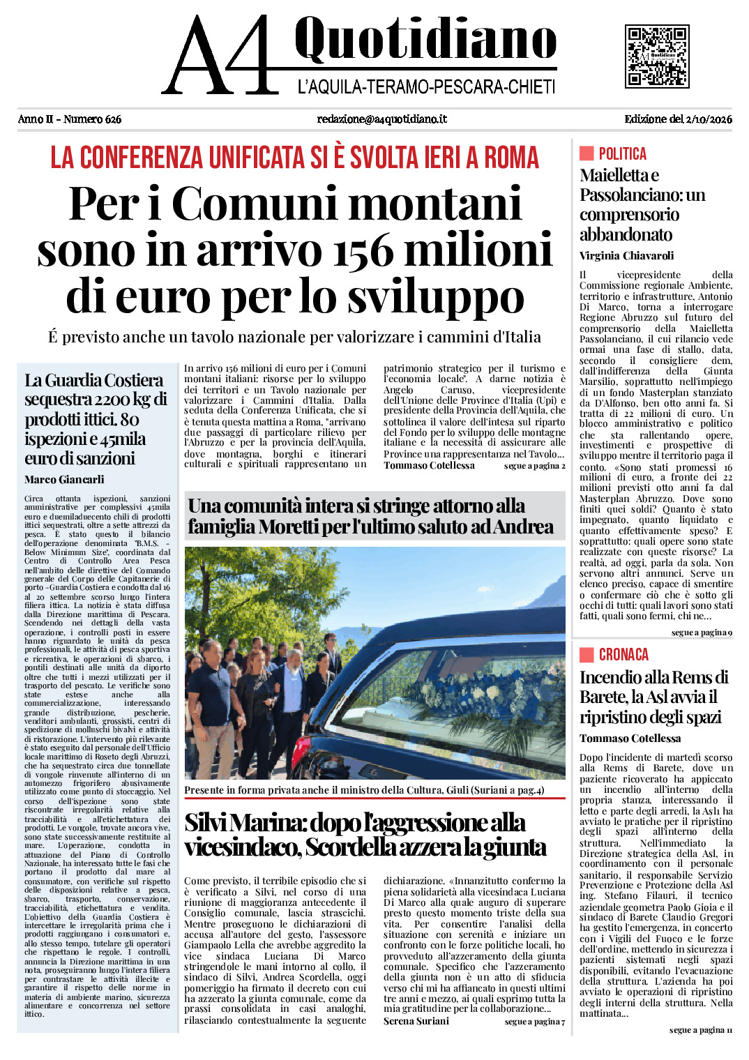 ANNO II - NUMERO 626 - Edizione del 2/10/2026